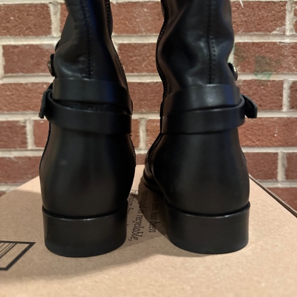 Frye Melissa Leather Riding Boots Back Zip Snap Tall Boots Women's Sz 7 B - Picture 5 of 10